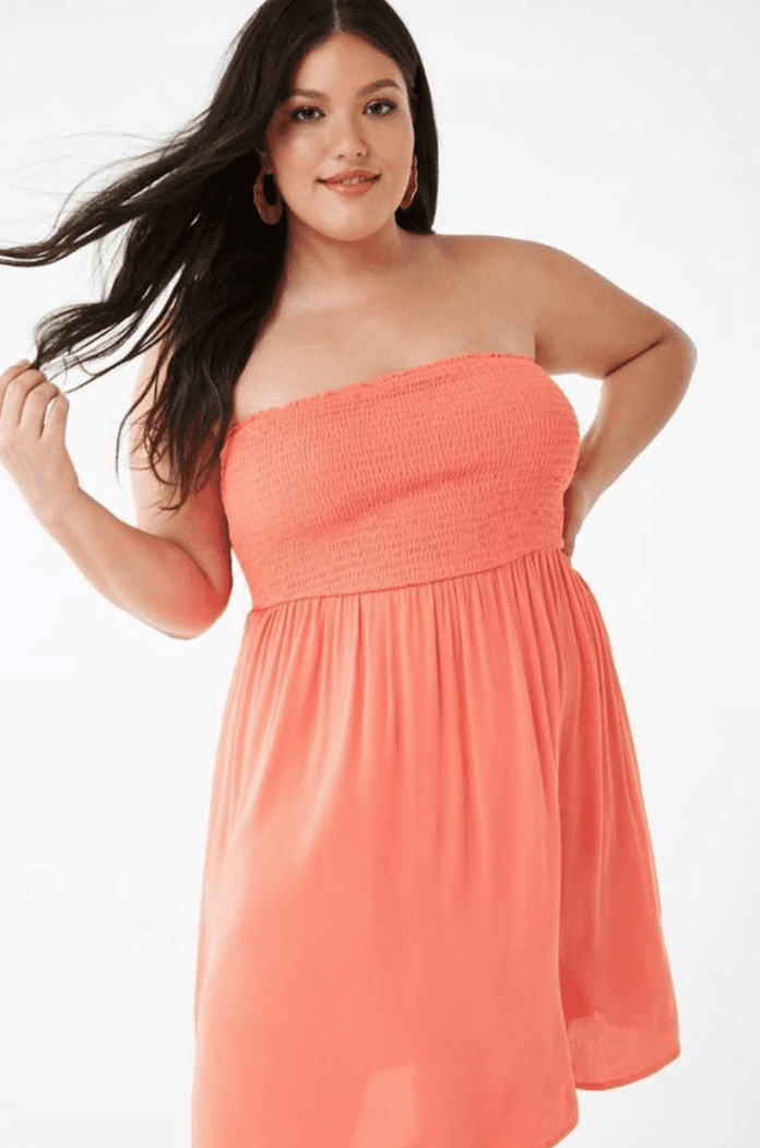 forever 21 strapless dress any body type